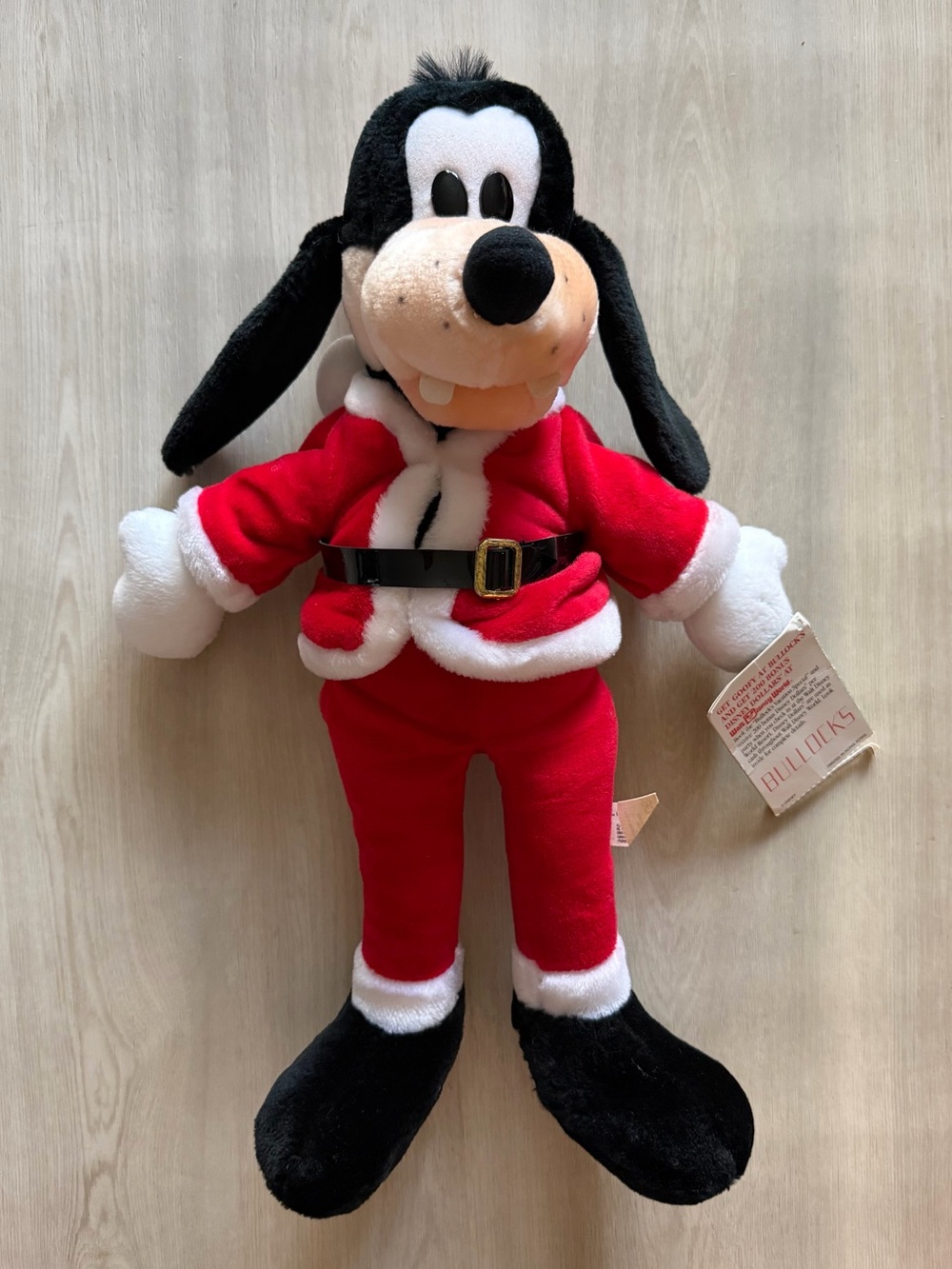 Vintage 90s Goofy Santa Plush Toy Christmas Holiday Disney